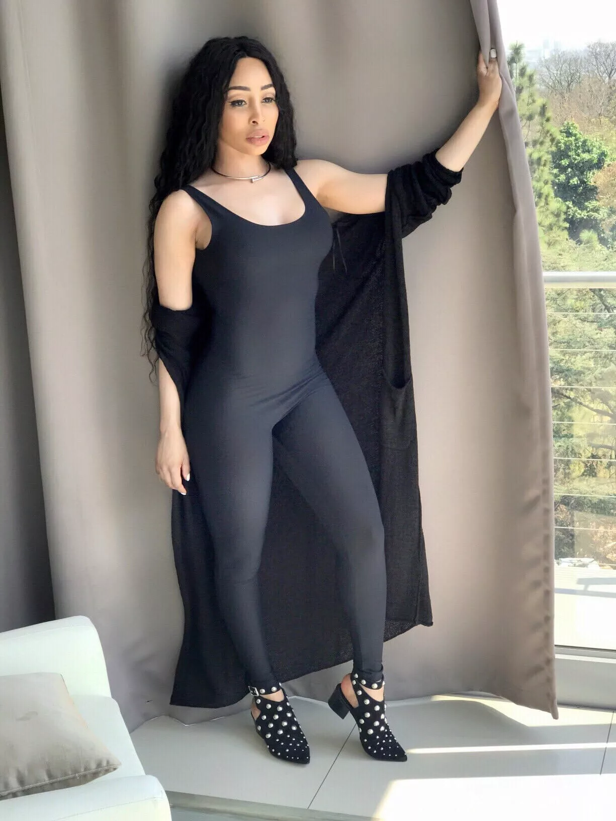 Khanyi Mbau body suit