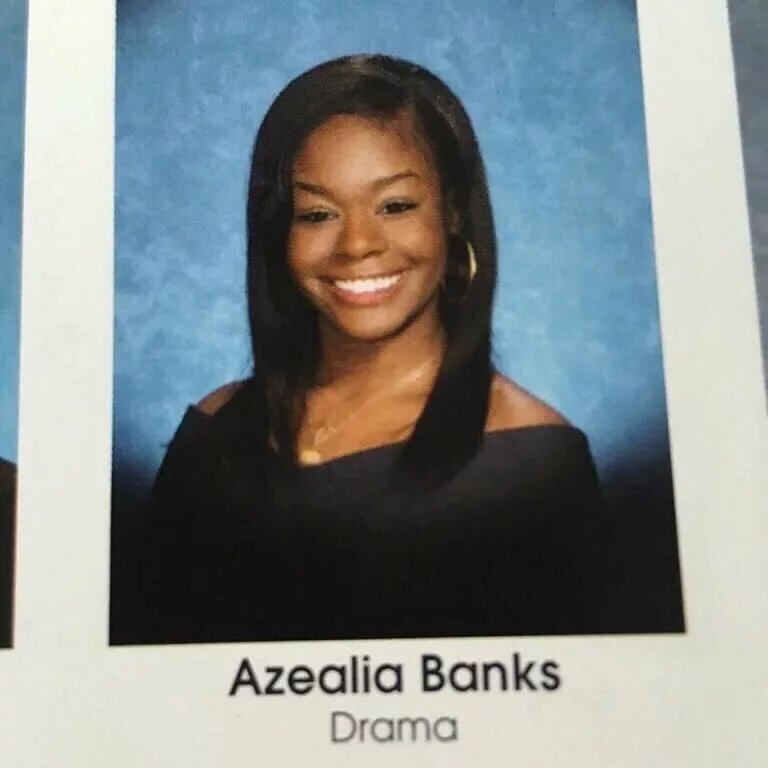 young Azealia Banks yearbook photo