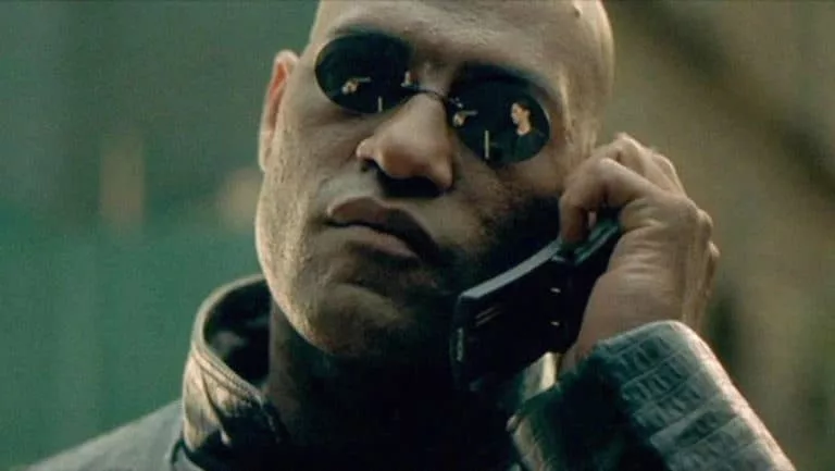 Morpheus on the phone