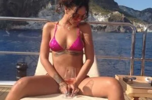 Rihanna sexy on a boat